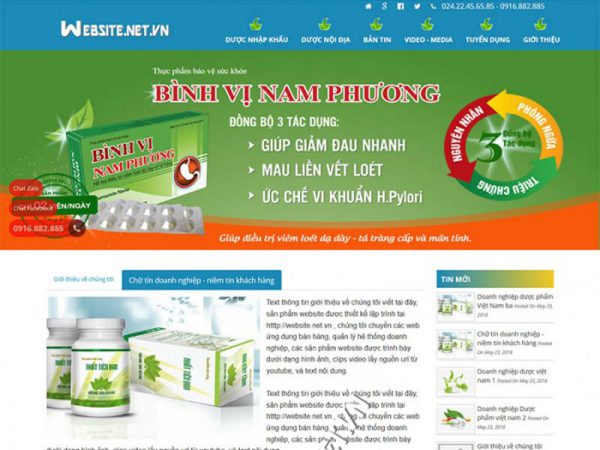 Thiết kế website công ty dược phẩm