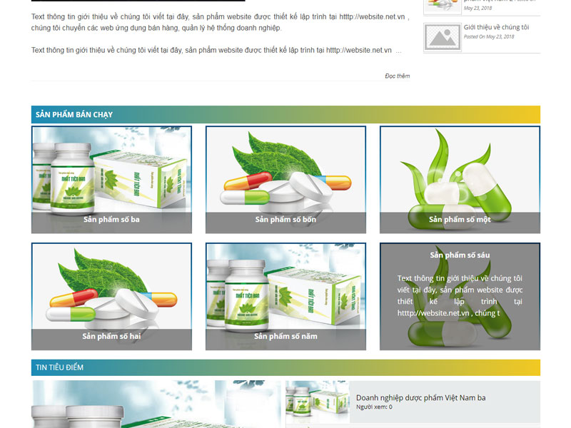Thiết kế website bán thuốc, website bán dược phẩm