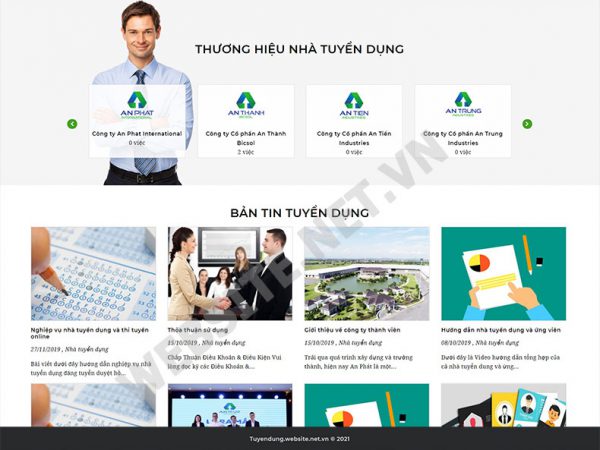 Website tuyển dụng – thi tuyển trực tuyến
